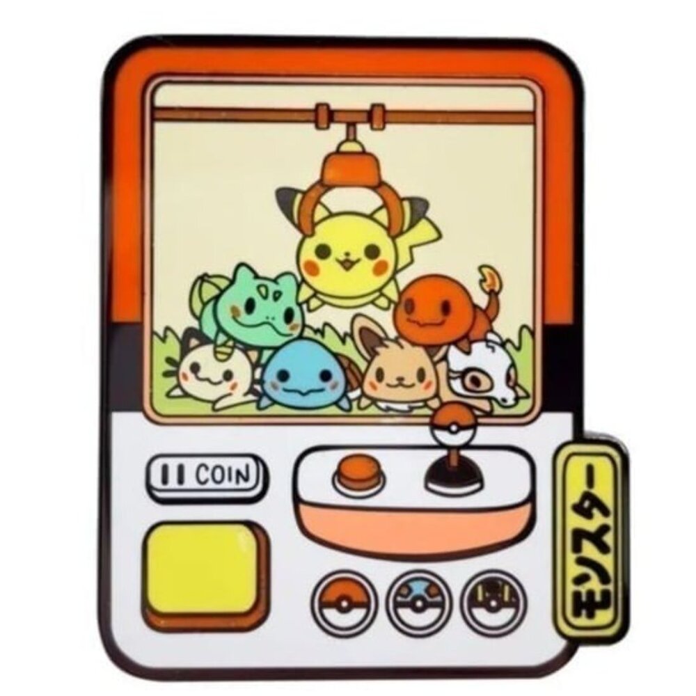 Adorable Pokémon Claw Machine Enamel Pin Kawaii Arcade Lapel Flair - Picture 3 of 5